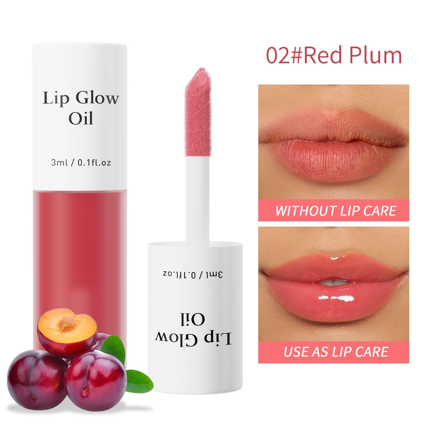 🌈 7-Color Fruit-Flavored Lip Oil - Hydrating Moisturizing Mirror-Gloss Lip Gloss