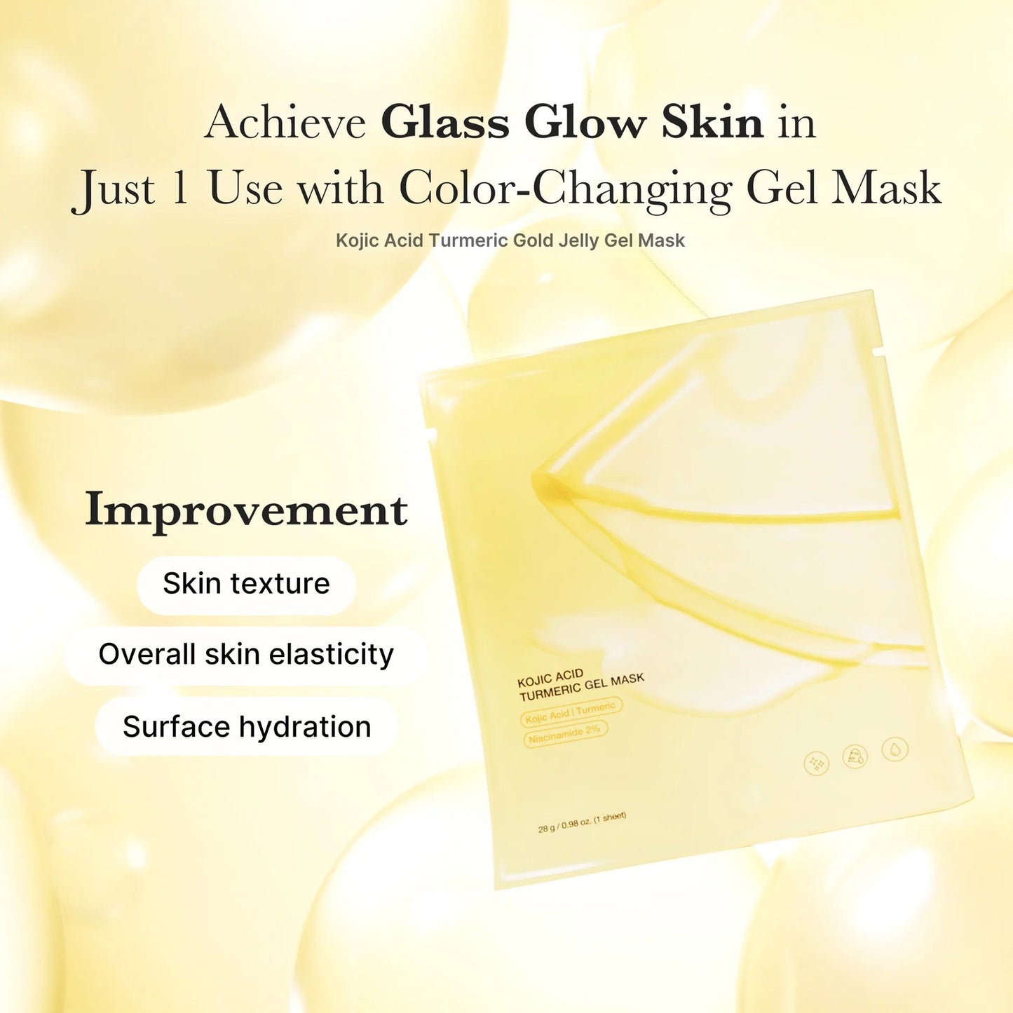 Gold & Pink Jelly Gel Mask Duo – PDRN Collagen + Kojic Acid Turmeric