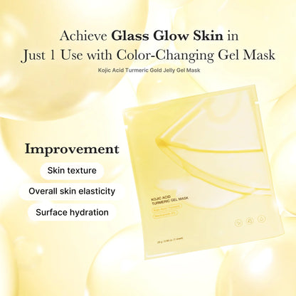 Gold & Pink Jelly Gel Mask Duo – PDRN Collagen + Kojic Acid Turmeric