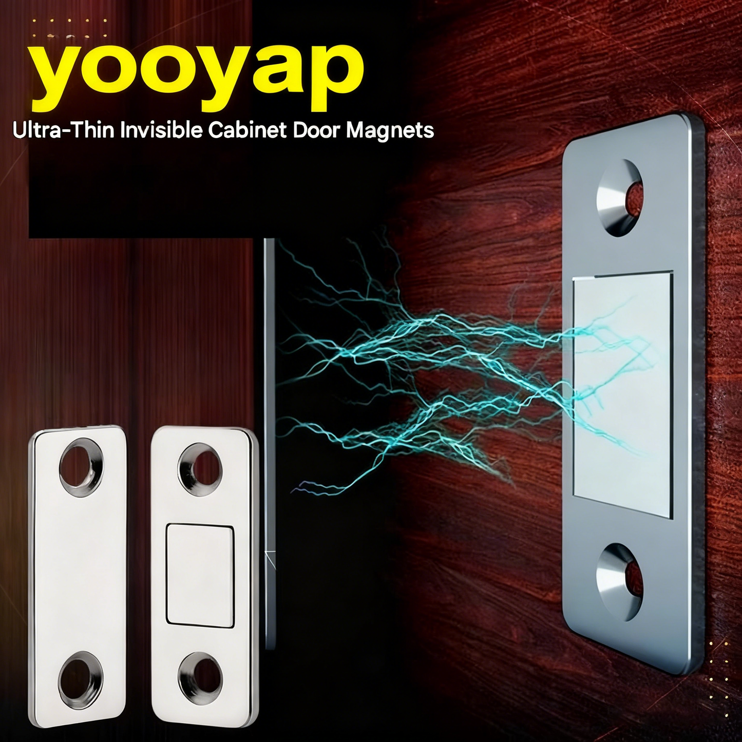 InvisiLock™ | Ultra-Thin Invisible Cabinet Door Magnets (4-Piece Set)