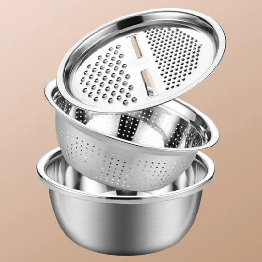 VersaWare™ - Multifunctional Stainless Steel Bowl