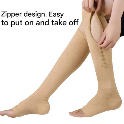 ZipSox™ Compression Socks with Zipper